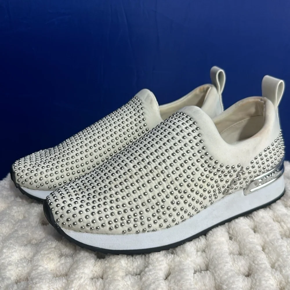 DKNY Women’s Size 5.5 Marel All Over Studded Slip-On Sneakers